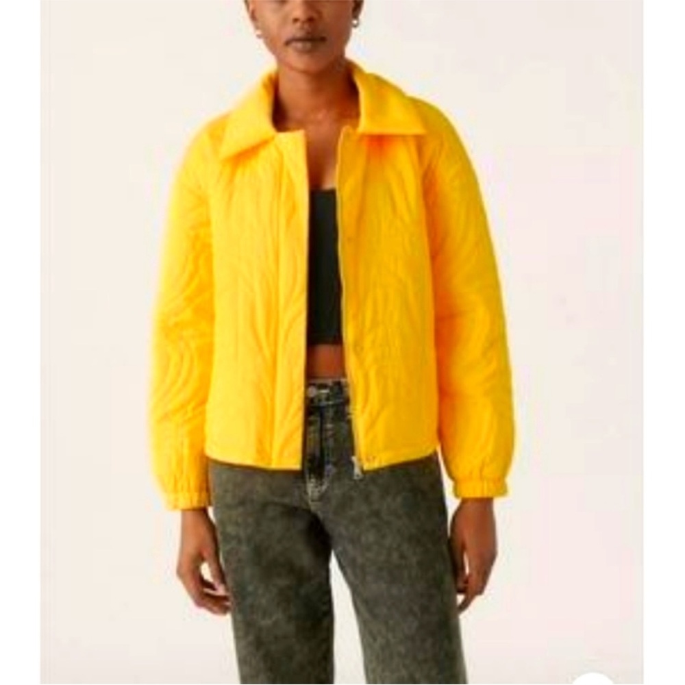 Urban Outfitters Yellow Quilted Jacket